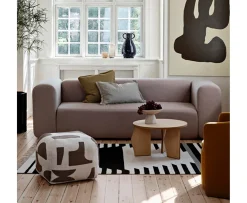 Broste Copenhagen Mundo Sittpuff Kangaroo Brown/Light Beige