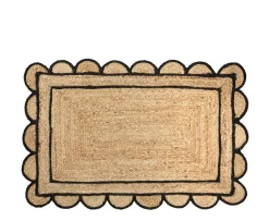 Broste Copenhagen Scallop Dörrmatta Black 60x90