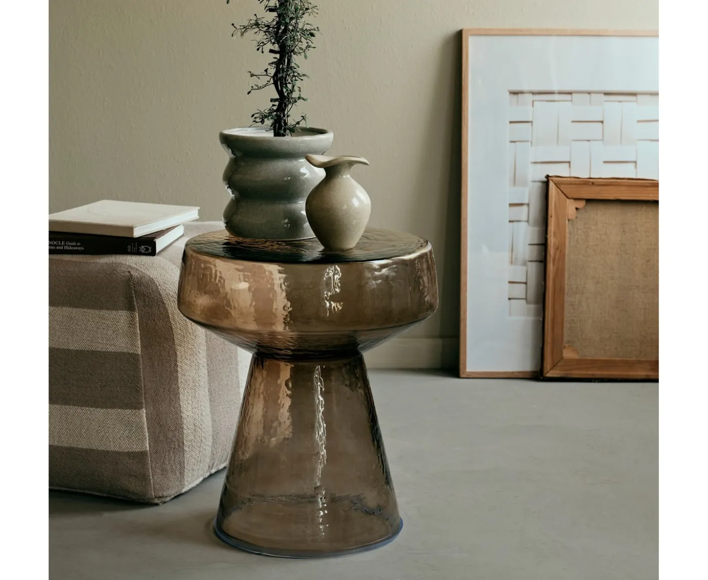 Broste Copenhagen Sigrid Sittpuff Grey 50cm