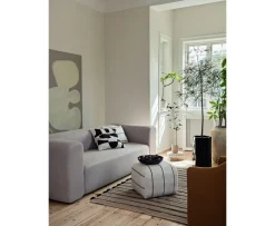 Broste Copenhagen Sigrid Sittpuff Light Beige/Black 50cm