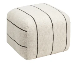 Broste Copenhagen Sigrid Sittpuff Light Beige/Black 50cm