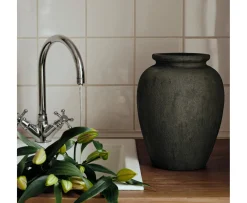 Broste Copenhagen Uma Vas Rustic Dark Brown Ø24