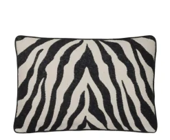 Broste Copenhagen Zebra Kuddfodral Black 40x50