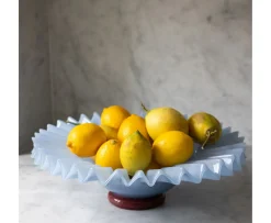 Byon Lori Skål Ljusblå/Vinröd Ø38
