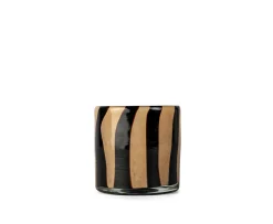 Byon Calore Ljuslykta Svart/Beige 10cm