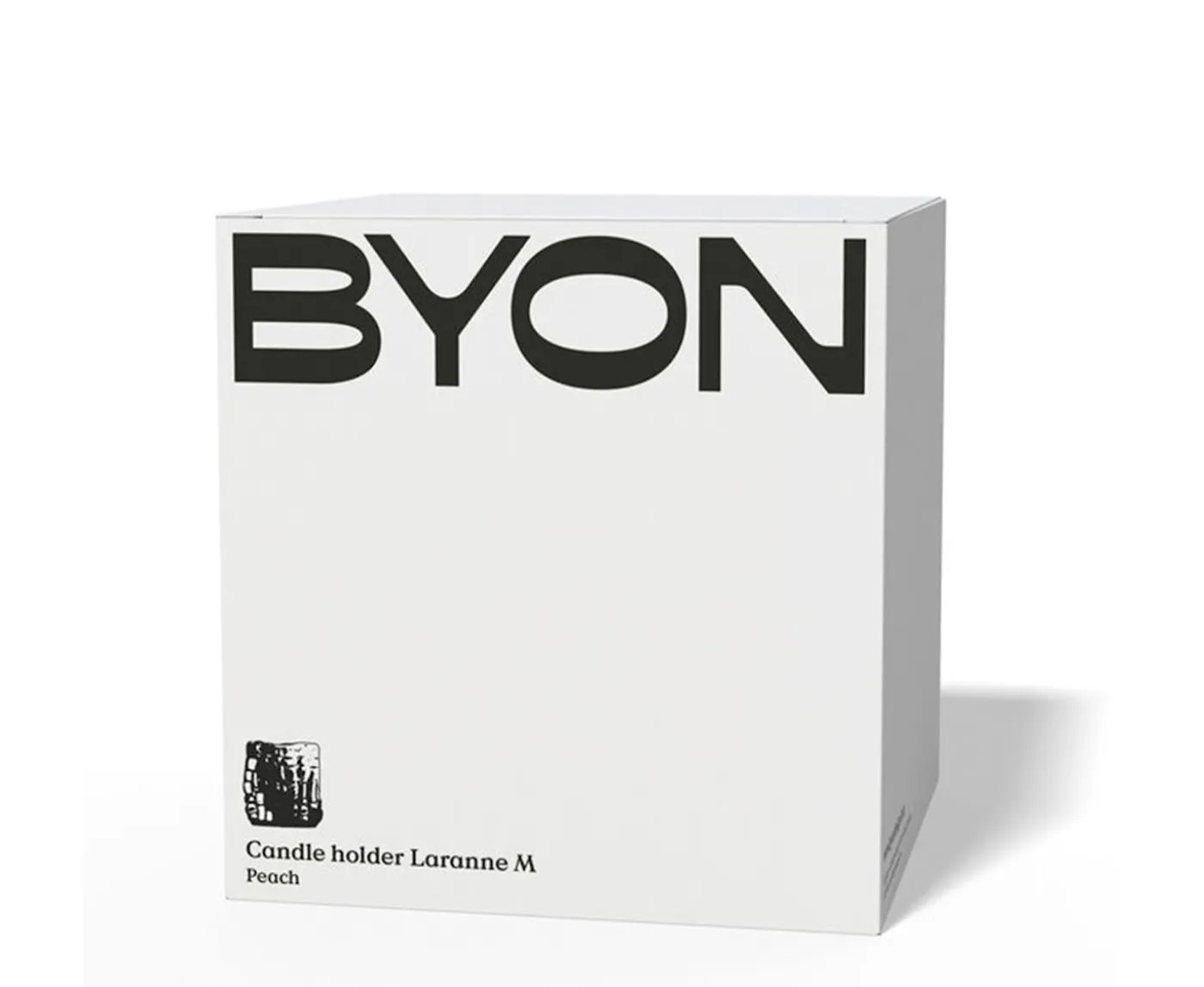 Byon Laranne Ljuslykta Peach 16cm
