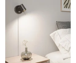By Rydéns Correct Vägglampa Stålgrå 13cm