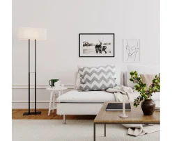 By Rydéns Luton Golvlampa Svart/Vit 150cm