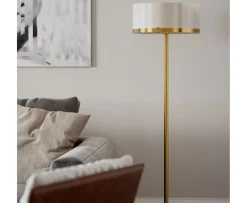 By Rydéns Marcel Golvlampa Vit/Mässing 150cm