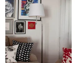 By Rydéns Orlando Golvlampa Krom/Vit 157cm