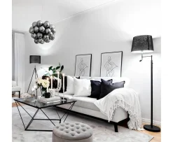 By Rydéns Orlando Golvlampa Sandsvart/Svart 157cm