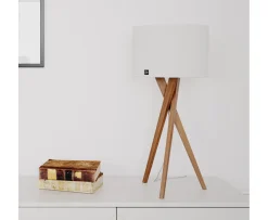 By Rydéns Vega Bordslampa Ek/Vit 55cm