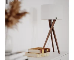 By Rydéns Vega Bordslampa Valnöt/Vit 55cm