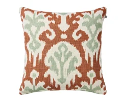 Chhatwal & Jonsson Adi Kuddfodral Linne Apricot Orange/Aqua 50x50