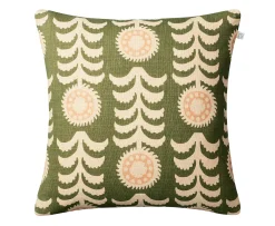Chhatwal & Jonsson Alok Linen Kuddfodral Beige/Cactus Green/Rose 50x50
