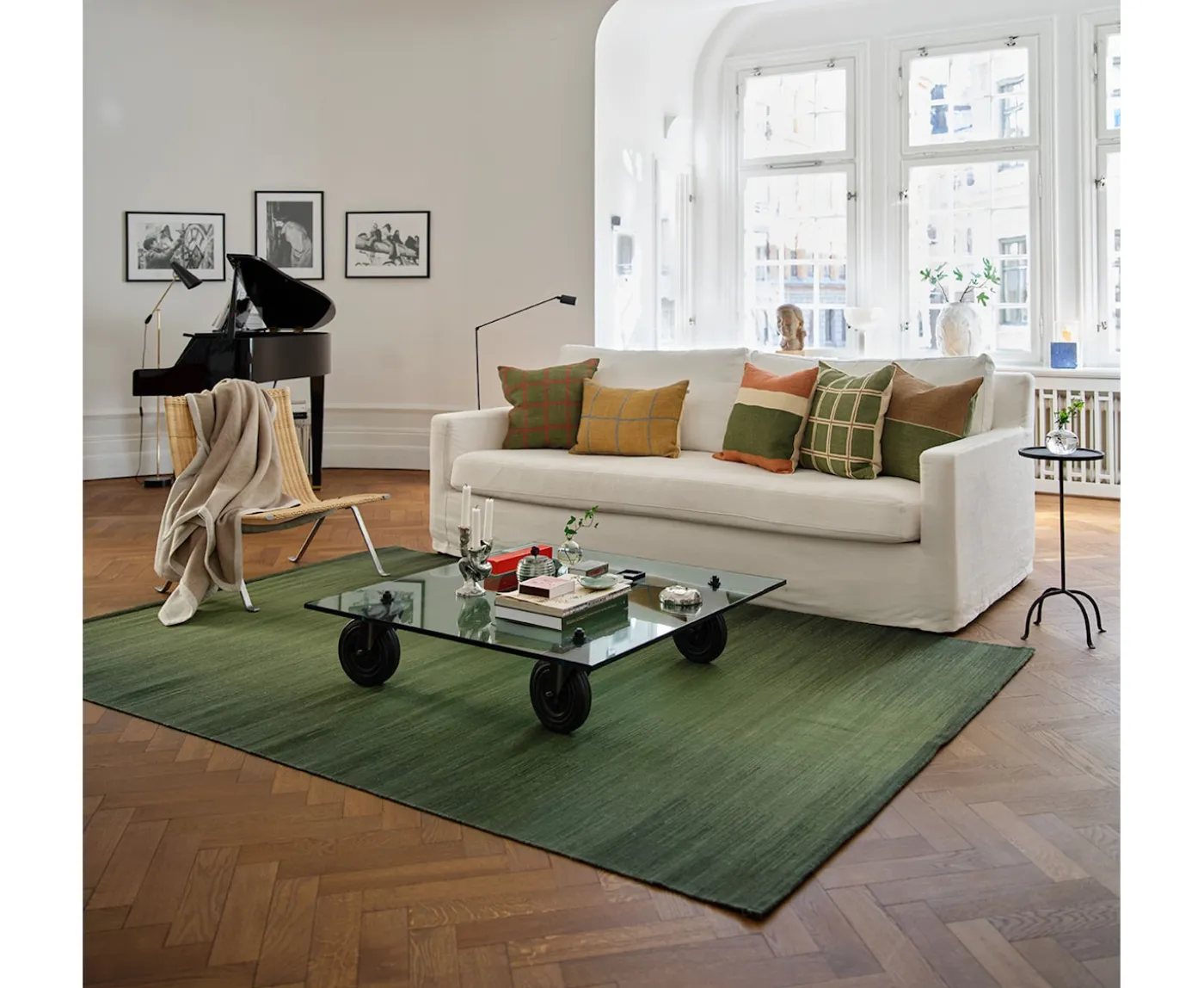 Chhatwal & Jonsson Amol Kuddfodral Taupe/Cactus Green 50x50