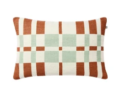Chhatwal & Jonsson Avi Kuddfodral Linne Apricot Orange/Aqua 40x60
