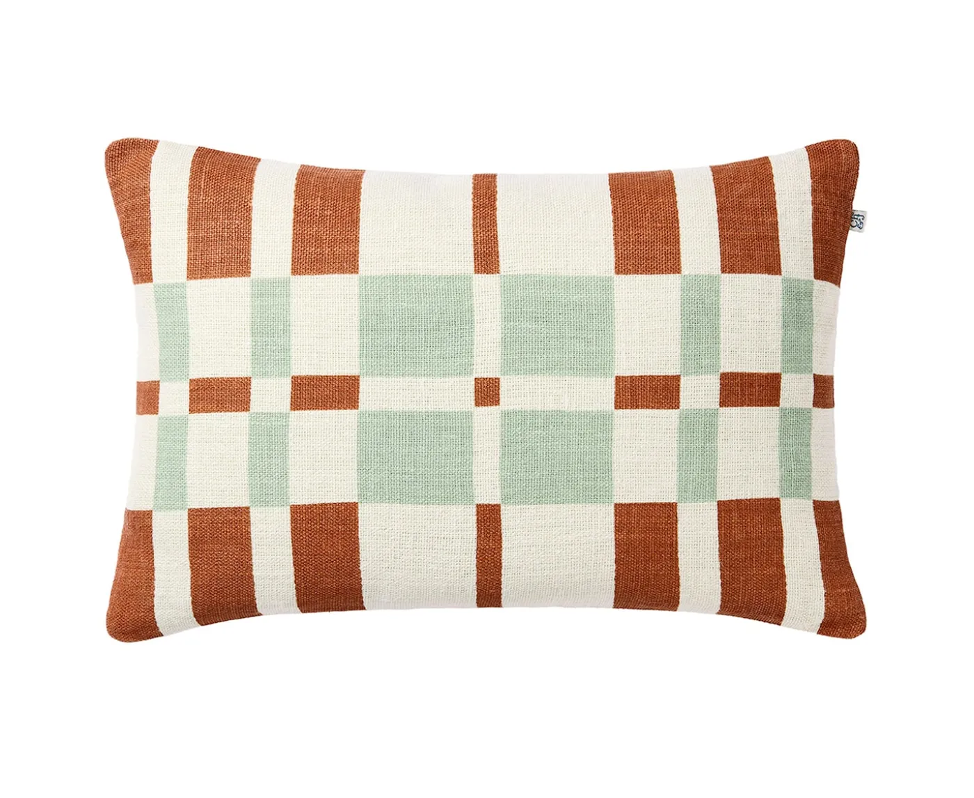 Chhatwal & Jonsson Avi Kuddfodral Linne Apricot Orange/Aqua 40x60