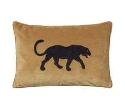 Chhatwal & Jonsson Black Panther Kuddfodral Sammet Masala Yellow 40x60
