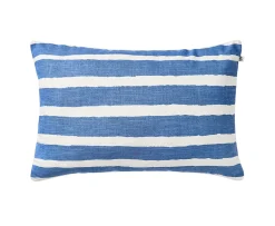 Chhatwal & Jonsson Block Stripe Outdoor Prydnadskudde Riviera Blue/Off White 40x60