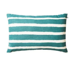 Chhatwal & Jonsson Block Stripe Outdoor Prydnadskudde Heaven Blue/Off White 40x60