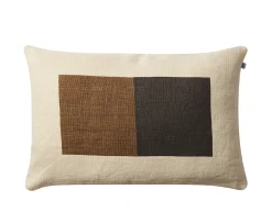 Chhatwal & Jonsson Deepak Kuddfodral Linne Light Beige/Dark Brown/Taupe 40x60