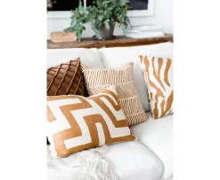 Chhatwal & Jonsson Deva Kuddfodral Sammet Cognac 50x50
