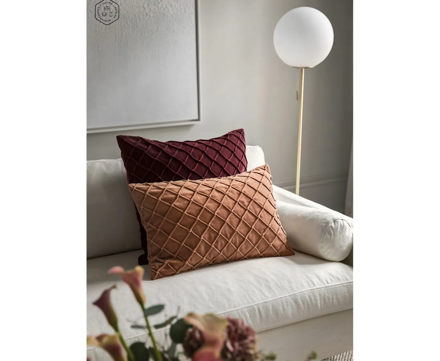 Chhatwal & Jonsson Deva Kuddfodral Sammet Ruby 50x50