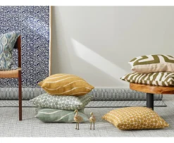 Chhatwal & Jonsson Dot Ari Linen Kuddfodral Spicy Yellow 50x50