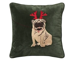 Chhatwal & Jonsson Holiday Dog Kuddfodral Velvet Forest Green 50x50