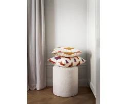 Chhatwal & Jonsson Ikat Agra Linne Kuddfodral Rose/Spicy Yellow 50x50