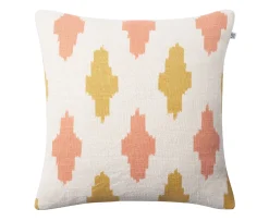 Chhatwal & Jonsson Ikat Agra Linne Kuddfodral Rose/Spicy Yellow 50x50