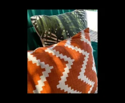 Chhatwal & Jonsson Ikat Sema Outdoor Prydnadskudde Apricot Orange/Off White 40x60
