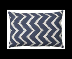 Chhatwal & Jonsson Ikat Sema Outdoor Prydnadskudde Blue/Off White 40x60