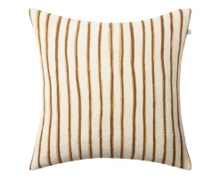 Chhatwal & Jonsson Jaipur Stripe Linne Kuddfodral Khaki/Taupe 50x50