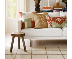 Chhatwal & Jonsson Jay Kuddfodral Linne Apricot Orange/Aqua 50x50