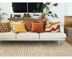 Chhatwal & Jonsson Lodi Kuddfodral Linne/Bomull Terracotta/Tan/Masala Yellow 40x60