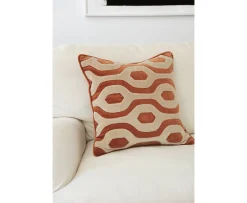 Chhatwal & Jonsson Varanasi Kuddfodral Sammet Terracotta/Tan 50x50