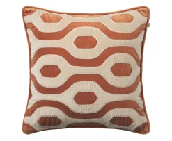 Chhatwal & Jonsson Varanasi Kuddfodral Sammet Terracotta/Tan 50x50