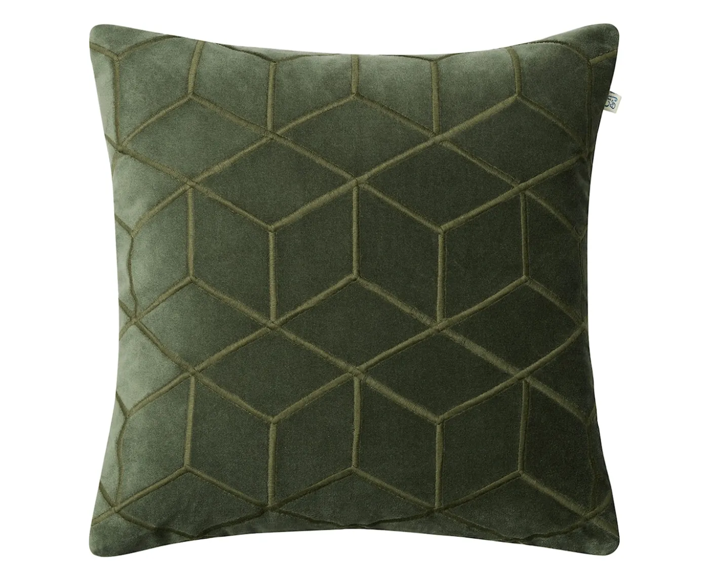 Chhatwal & Jonsson Vir Kuddfodral Sammet Forest Green 50x50