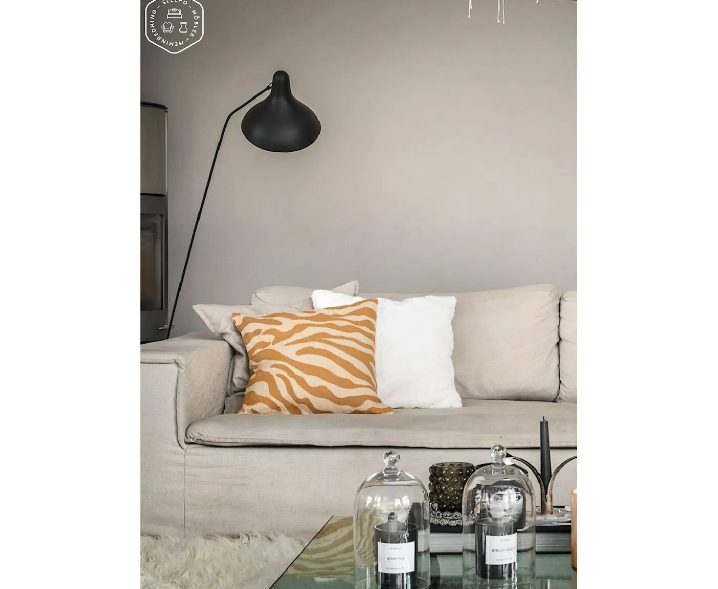 Chhatwal & Jonsson Zebra Linen Kuddfodral Spicy Yellow 50x50