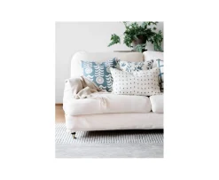 Chhatwal & Jonsson Alok Linen Kuddfodral Off White/Heaven Blue/Aqua 50x50