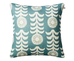 Chhatwal & Jonsson Alok Linen Kuddfodral Off White/Heaven Blue/Aqua 50x50