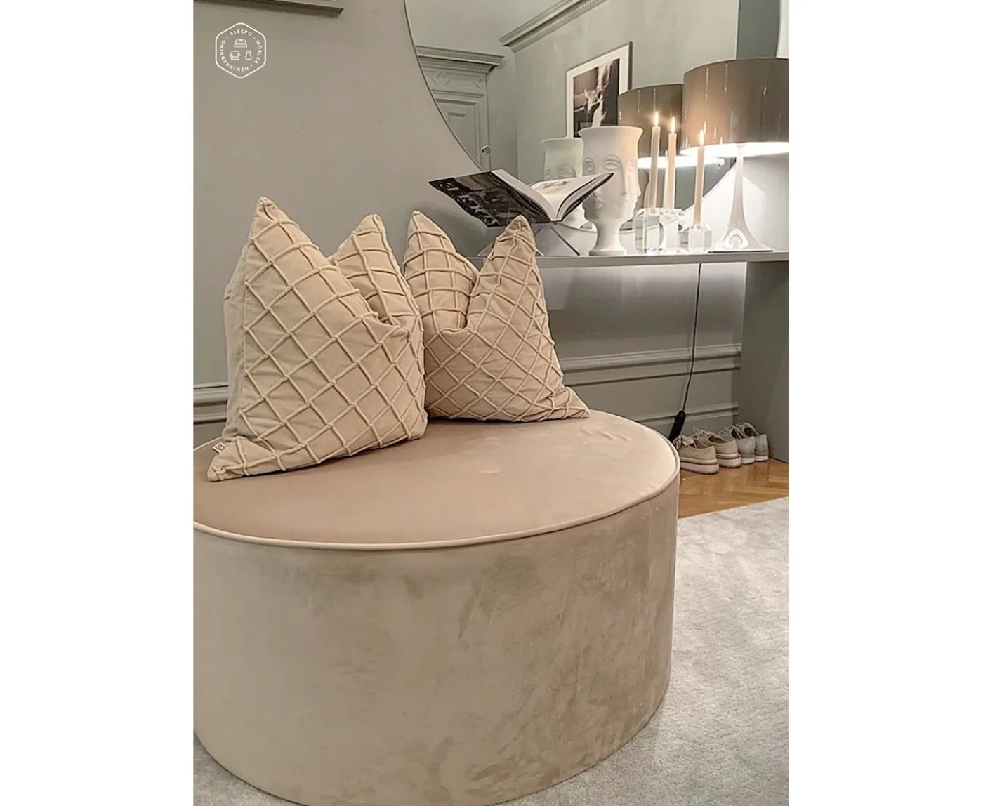 Chhatwal & Jonsson Deva Kuddfodral Sammet Beige 50x50