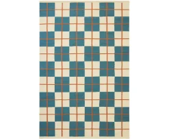 Chhatwal & Jonsson Haveli Ullmatta Heaven Blue/Light Khaki/Rust 180x270