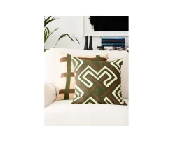Chhatwal & Jonsson Kiran Kuddfodral Linen Cactus Green/Taupe 50x50