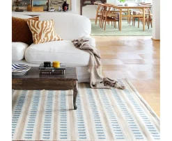 Chhatwal & Jonsson Ladakh Ullmatta Off White/Light Beige/Heaven Blue 230x320