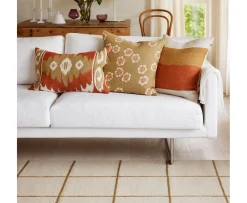 Chhatwal & Jonsson Laya Kuddfodral Linne Apricot Orange/Khaki 40x60