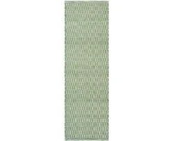Chhatwal & Jonsson Mohini Gångmatta Ull Green 80x250