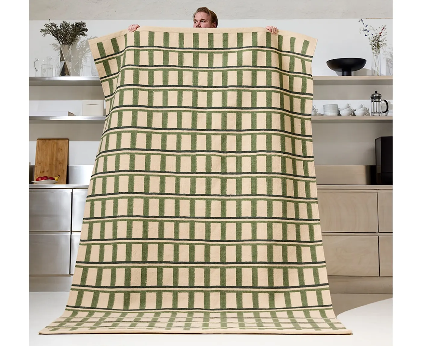 Chhatwal & Jonsson Mysore Ullmatta Off White/Green/Dark Green 230x320